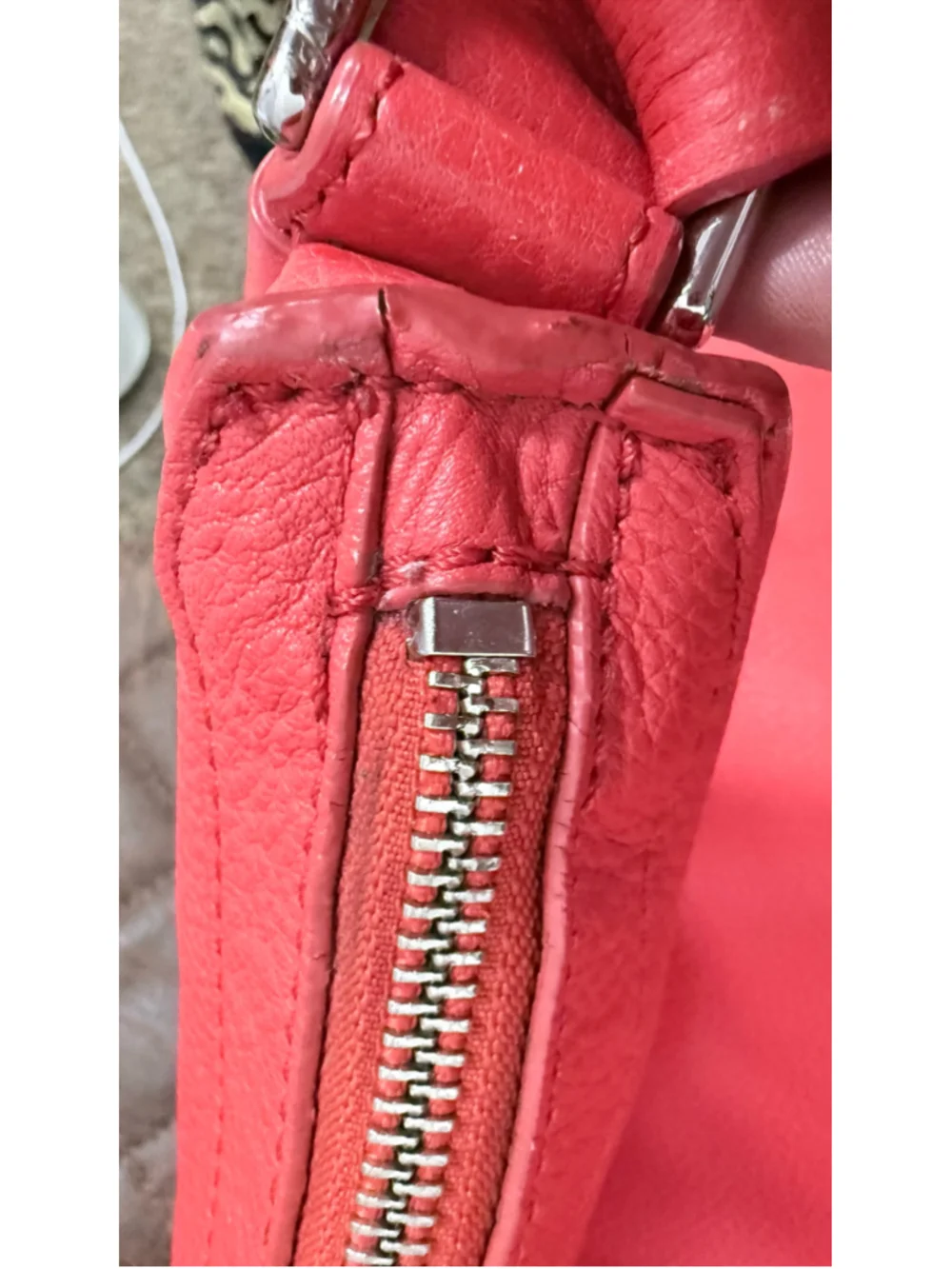 Women's DVF Hobo Bag Red Leather Tassel Handbag
